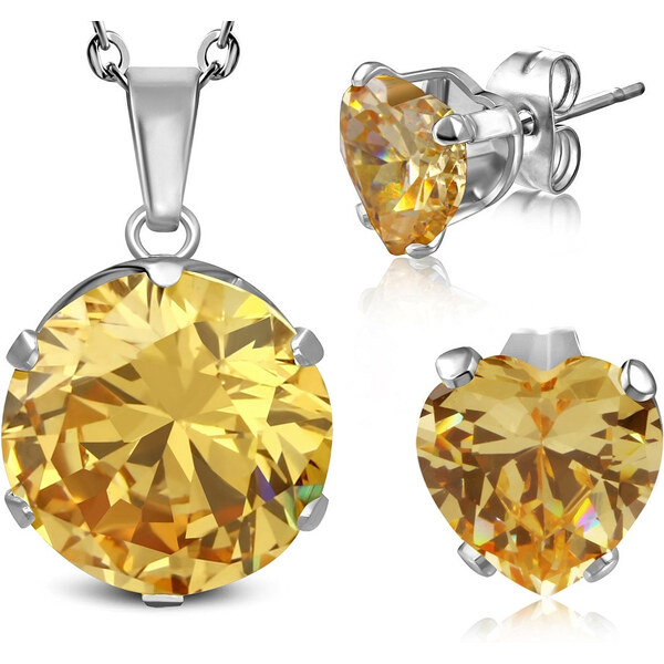 CITY STORM Set retiazka s príveskom a náušnic Topaz 66889449