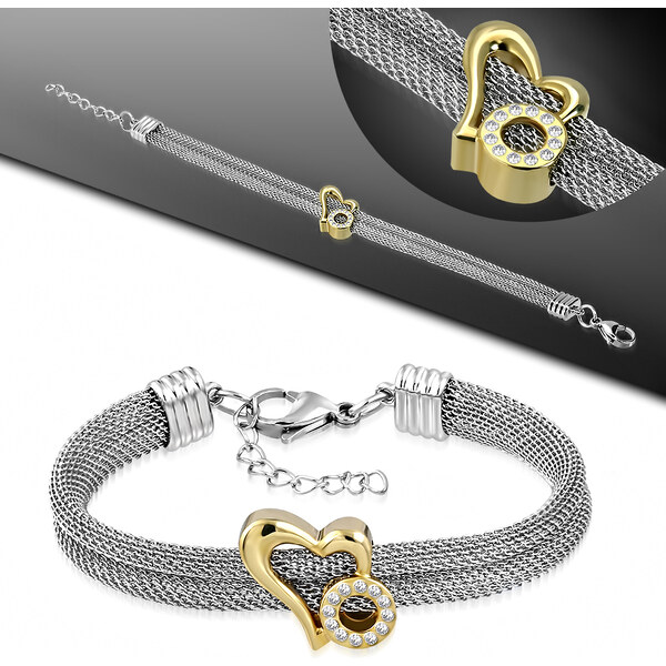 CITY STORM Náramok so srdiečkom zlatým 66888927