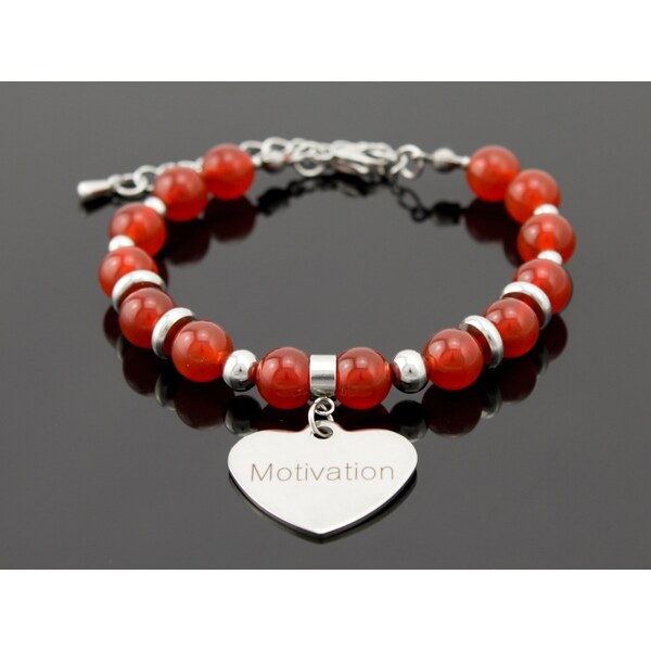 Alexis Marten - Dámsky motivačný náramok z polodrahokamu - Karneol 66888716