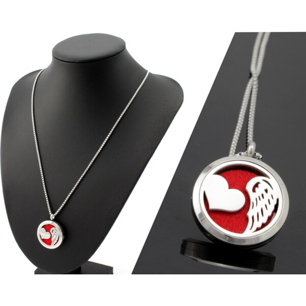 CITY STORM Retiazka s príveskom - srdce s anjelským krídlom 66889192