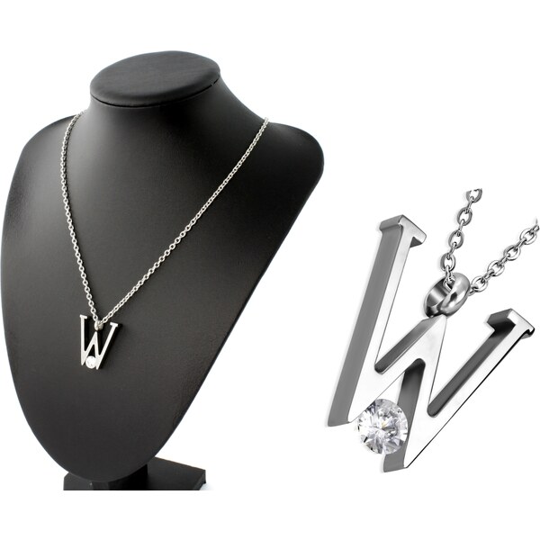 CITY STORM Retiazka s príveskom s písmenom - W s očkom 66889320