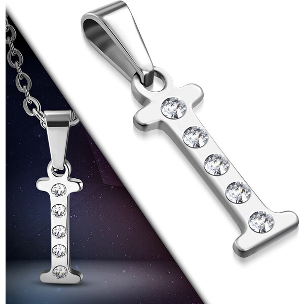 CITY STORM Retiazka s príveskom s písmenom - I - s očkami 2 cm 66889308