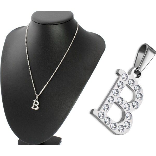 CITY STORM Retiazka s príveskom s písmenom - B - s očkami 2 cm 66889302