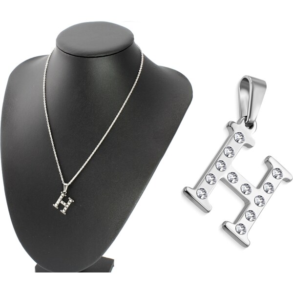 CITY STORM Retiazka s príveskom s písmenom - H - s očkami 2 cm 66889305