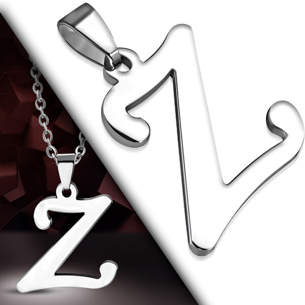 CITY STORM Retiazka s príveskom s písmenom - Z - strieborne 2,3 cm x 2 66889325