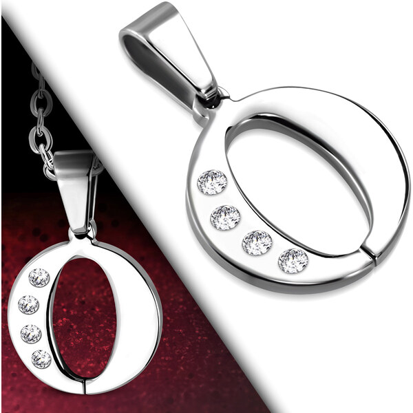 CITY STORM Retiazka s príveskom s písmenom - O - s očkami 1,8 cm x 1,8 66889314