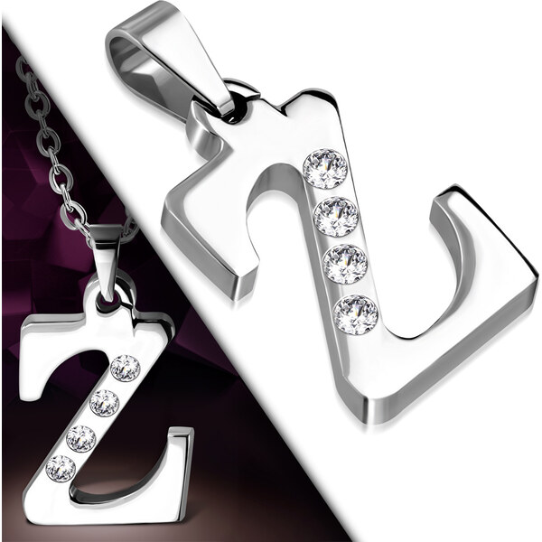 CITY STORM Retiazka s príveskom s písmenom - Z - s očkami 1,8 cm x 1,8 66889323