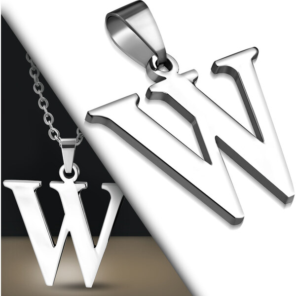 CITY STORM Retiazka s príveskom písmeno - W - 2,5 cm 66889255