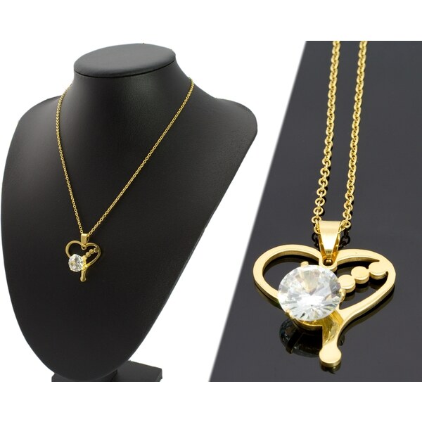 CITY STORM Retiazka s príveskom srdce s očkom zlaté 66889335