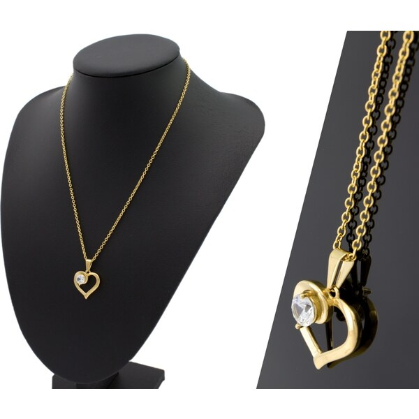 CITY STORM Retiazka s príveskom zlaté srdce s očkom - Sophie 66889393