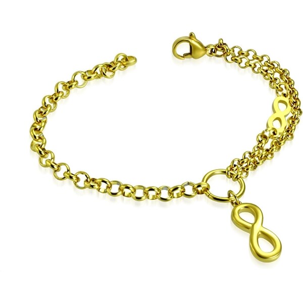 CITY STORM Náramok z chirurgickej ocele s príveskom ležatej osmičky - 66888940