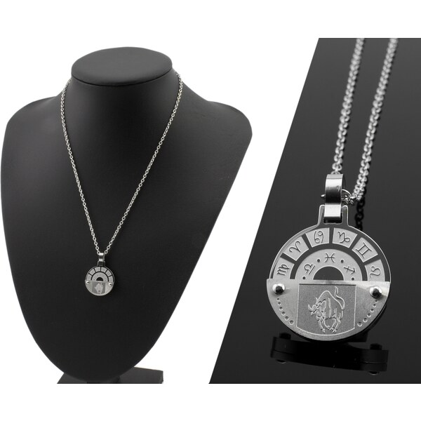 CITY STORM Retiazka s kruhovým príveskom znamenie zverokruhu - Býk 66889162