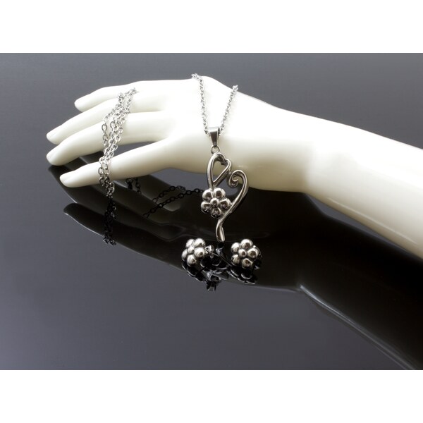 CITY STORM Set retiazky s príveskom a náušníc v tvare kvietka 66889463