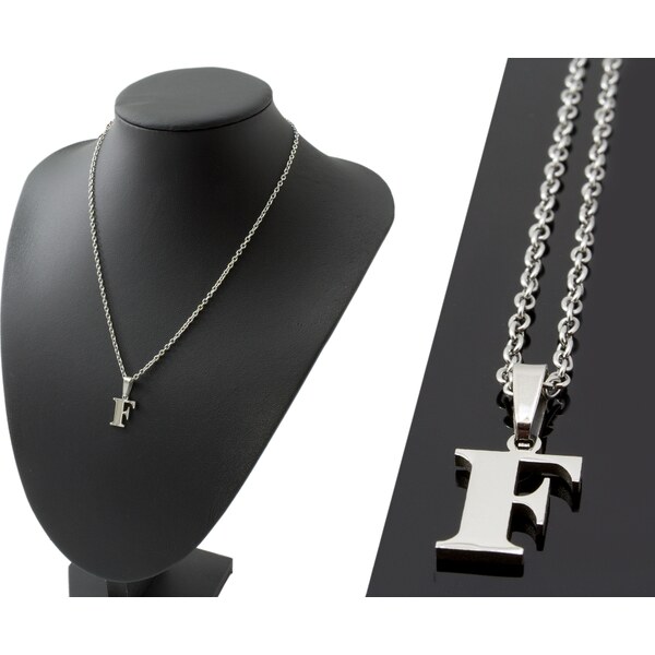 CITY STORM Oceľová retiazka príveskom písmeno F - 1,3 cm 66888970