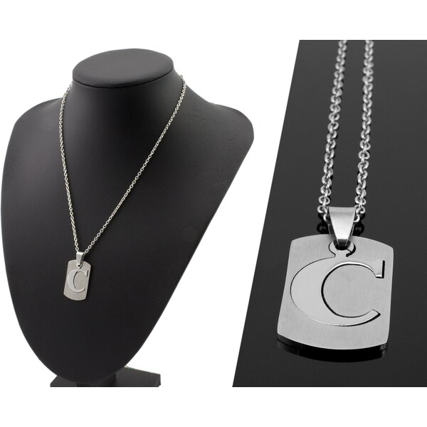 CITY STORM Retiazka s príveskom platnička s písmenom - C - 3 cm 66889286