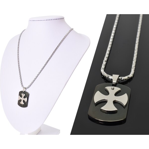 CITY STORM Retiazka s príveskom platnička s maltézskym krížom 66889283