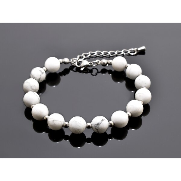 CITY STORM Dámsky náramok z polodrahokamu Howlit - Jacqueline 8 mm 66888788