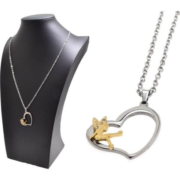 CITY STORM Retiazka s príveskom srdiečko s vílou zlatej farby 66889341