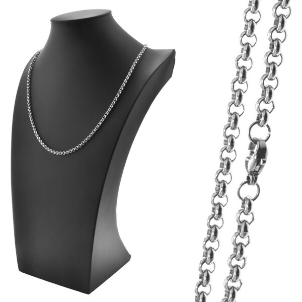 CITY STORM Oceľová retiazka v striebornej farbe vzor Rolo 66889005