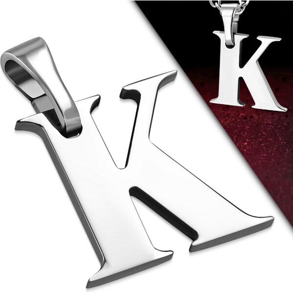 CITY STORM Retiazka s príveskom písmeno K z chirurgickej ocele - 1,7 66889265