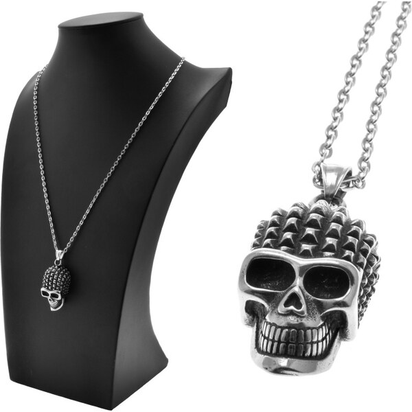 CITY STORM Oceľová pánska retiazka s príveskom lebky Skull 66888967