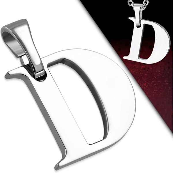 CITY STORM Retiazka s príveskom písmeno D z chirurgickej ocele - 1,7 66889259