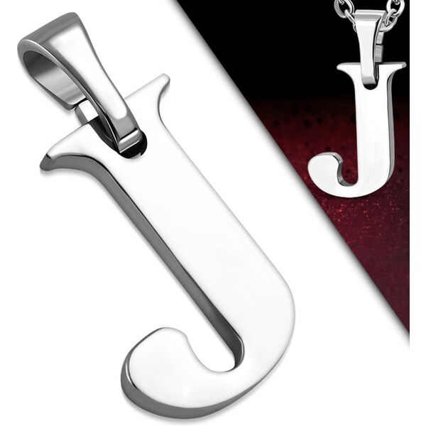 CITY STORM Retiazka s príveskom písmeno J z chirurgickej ocele - 1,7 66889263