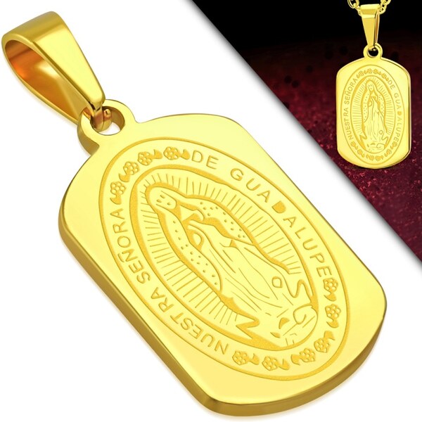 CITY STORM Retiazka s príveskom platnička Panna Mária v zlatej farbe 66889277