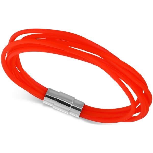 CITY STORM Dámsky silikónový náramok Daphne - červený 66888844