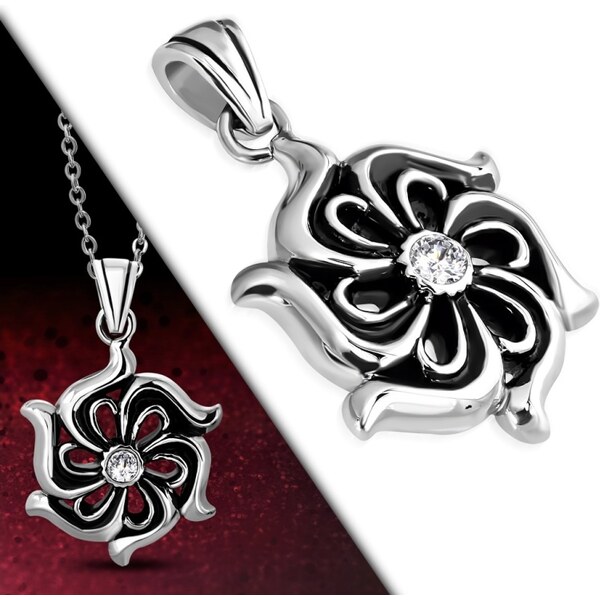 CITY STORM Dámska retiazka z chirurgickej ocele s príveskom kvet vo 66888701