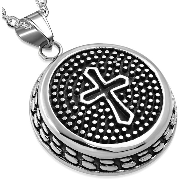 CITY STORM Pánska retiazka s príveskom medailón s krížom z 66889039