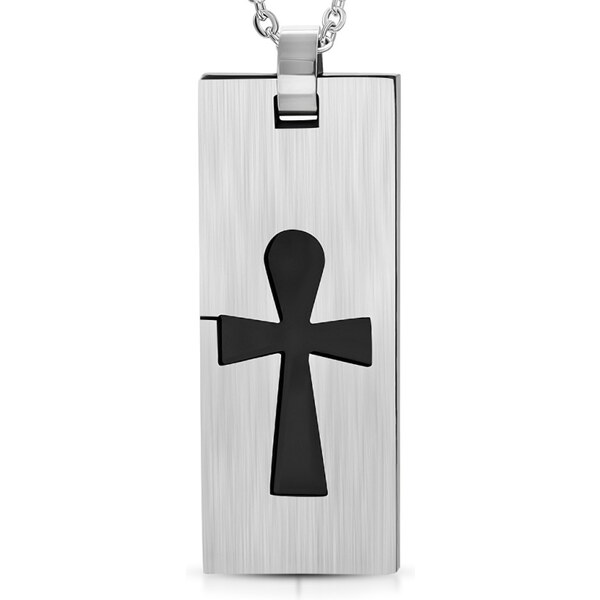 CITY STORM Pánska retiazka s príveskom kríž Ankh z chirurgickej ocele 66889035