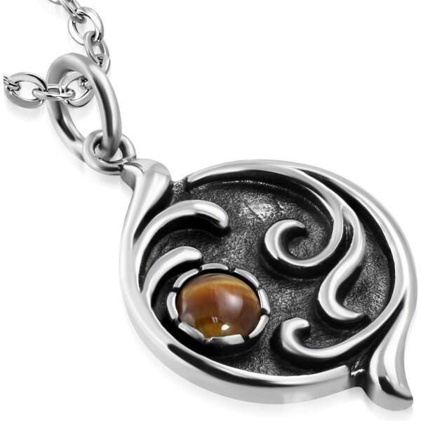 CITY STORM Dámska retiazka s okrúhlym príveskom s polodrahokamom 66888651