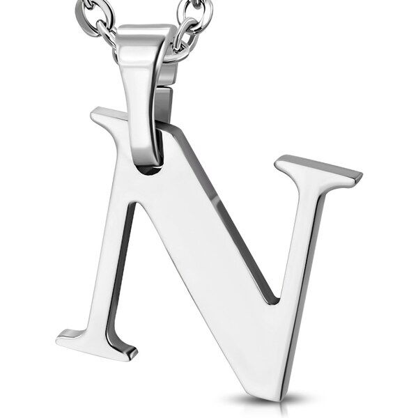 CITY STORM Retiazka s príveskom písmeno N z chirurgickej ocele - 1,7 66889267