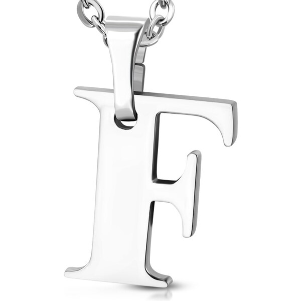 CITY STORM Retiazka s príveskom písmeno F z chirurgickej ocele - 1,7 66889260