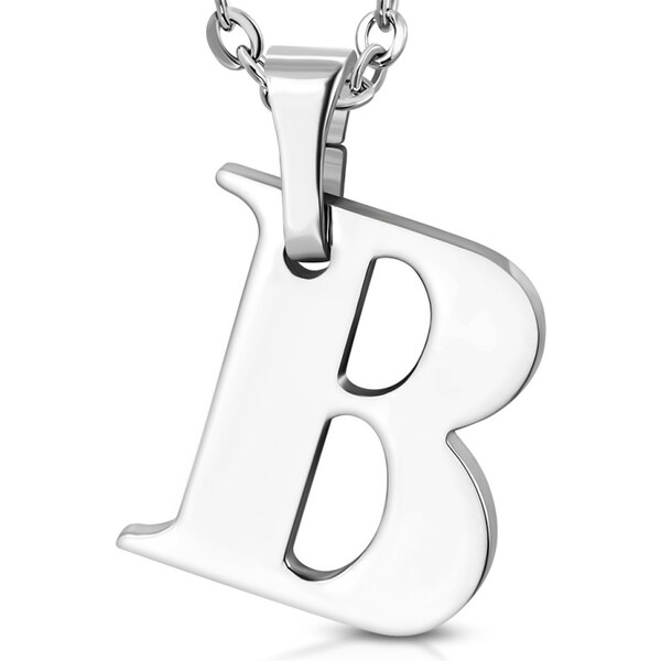 CITY STORM Retiazka s príveskom písmeno B z chirurgickej ocele - 1,7 66889257