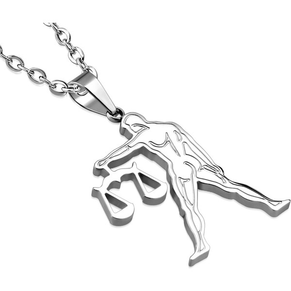 CITY STORM Retiazka s príveskom znamenie zverokruhu Váhy z ocele 66889401