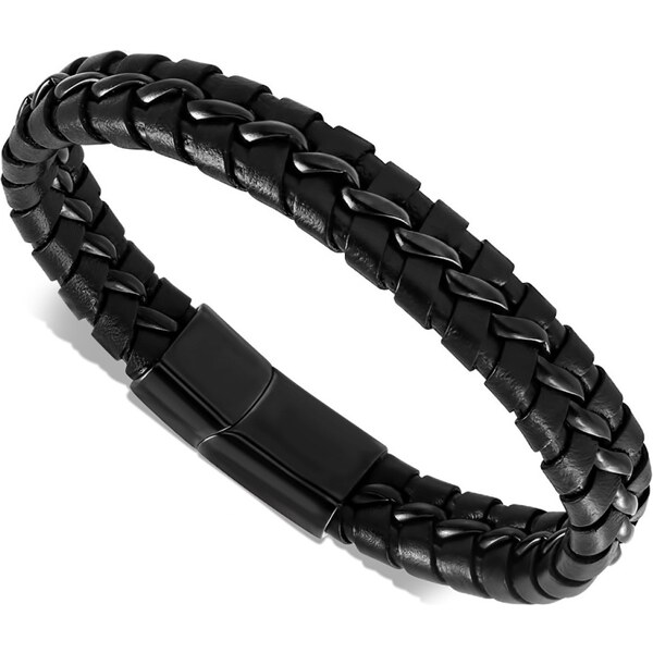 CITY STORM Pánsky náramok z eko kože a ocele Russel II. 66889072