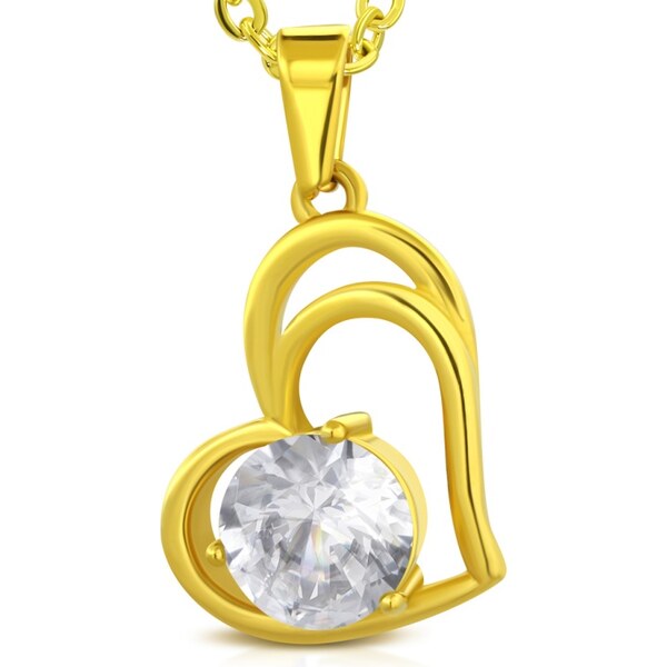 CITY STORM Dámska retiazka s príveskom srdce v zlatej farbe Destiny z 66888677