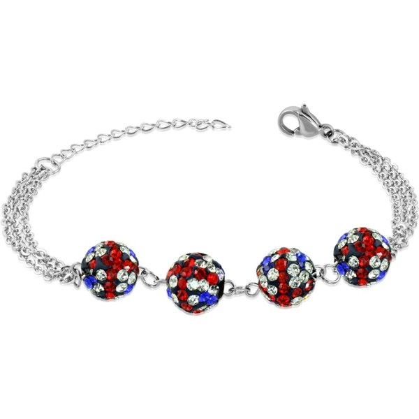 CITY STORM Dámsky oceľový náramok Shamballa farebný 66888803