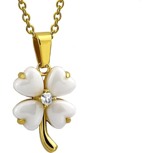 CITY STORM Dámska retiazka s príveskom štvorlístok z chirurgickej 66888684