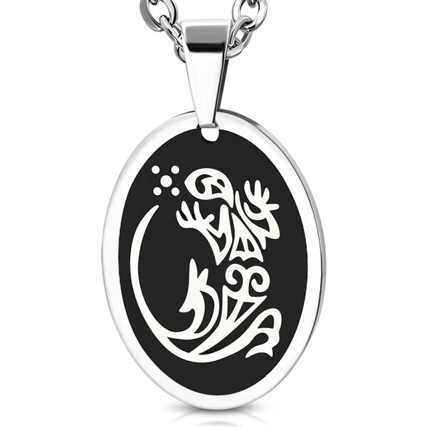 CITY STORM Retiazka s oválnym príveskom s jaštericou z chirurgickej 66889179