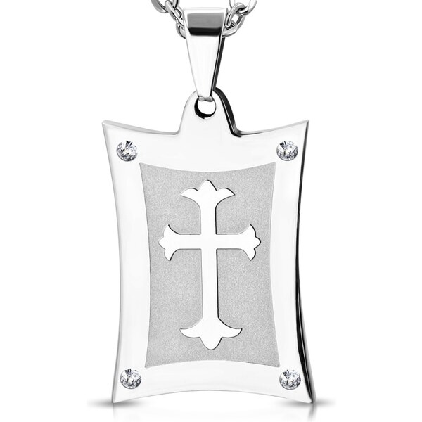 CITY STORM Pánska retiazka s príveskom platnička s krížom Noah 66889043