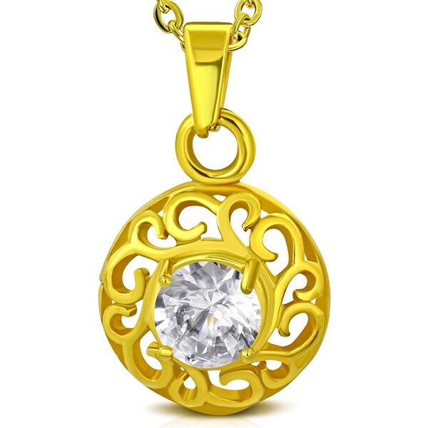 CITY STORM Dámske oceľová retiazka s príveskom v zlatej farbe Laura 66888711