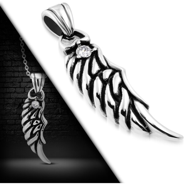 CITY STORM Dámska oceľová retiazka s príveskom anjelské krídlo s očkom 66888624