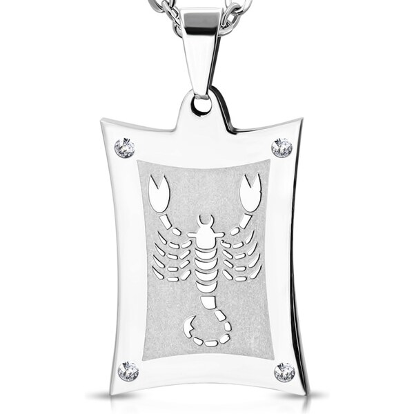 CITY STORM Pánska oceľová platnička znamenie zverokruhu Škorpión 66889016