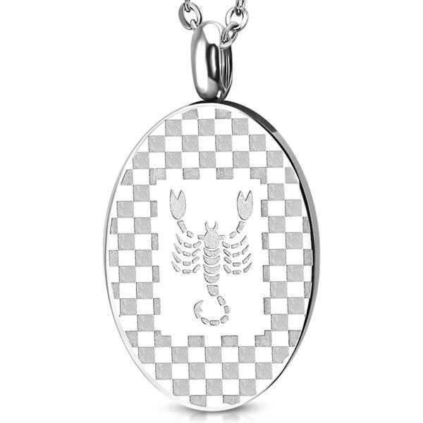 CITY STORM Pánska oceľová retiazka s oválnym príveskom znamenie 66889017