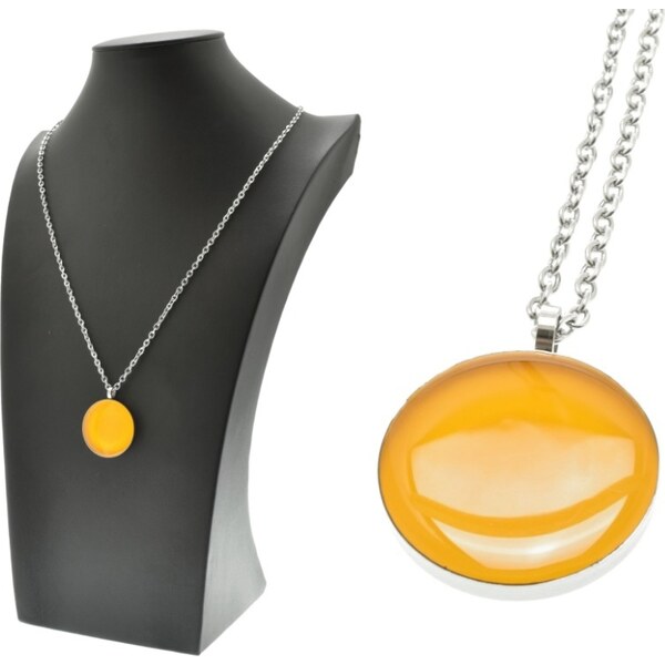 CITY STORM Dámska retiazka s príveskom kruh v svetlo oranžovej farbe 66888663