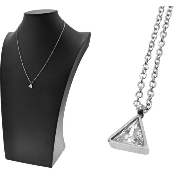 CITY STORM Dámska retiazka z ocele s príveskom číry trojuholník 66888708