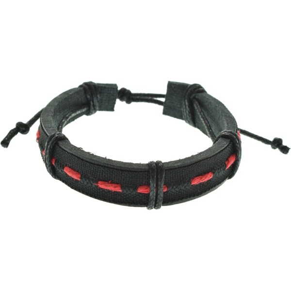 CITY STORM Pánsky náramok z eko kože a textílie Eden 66889075